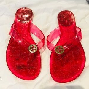 Tory Burch pink jelly sandals